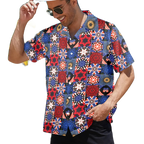 Men's Patriotic USA Flag Hawaiian Shirt - clean cutout