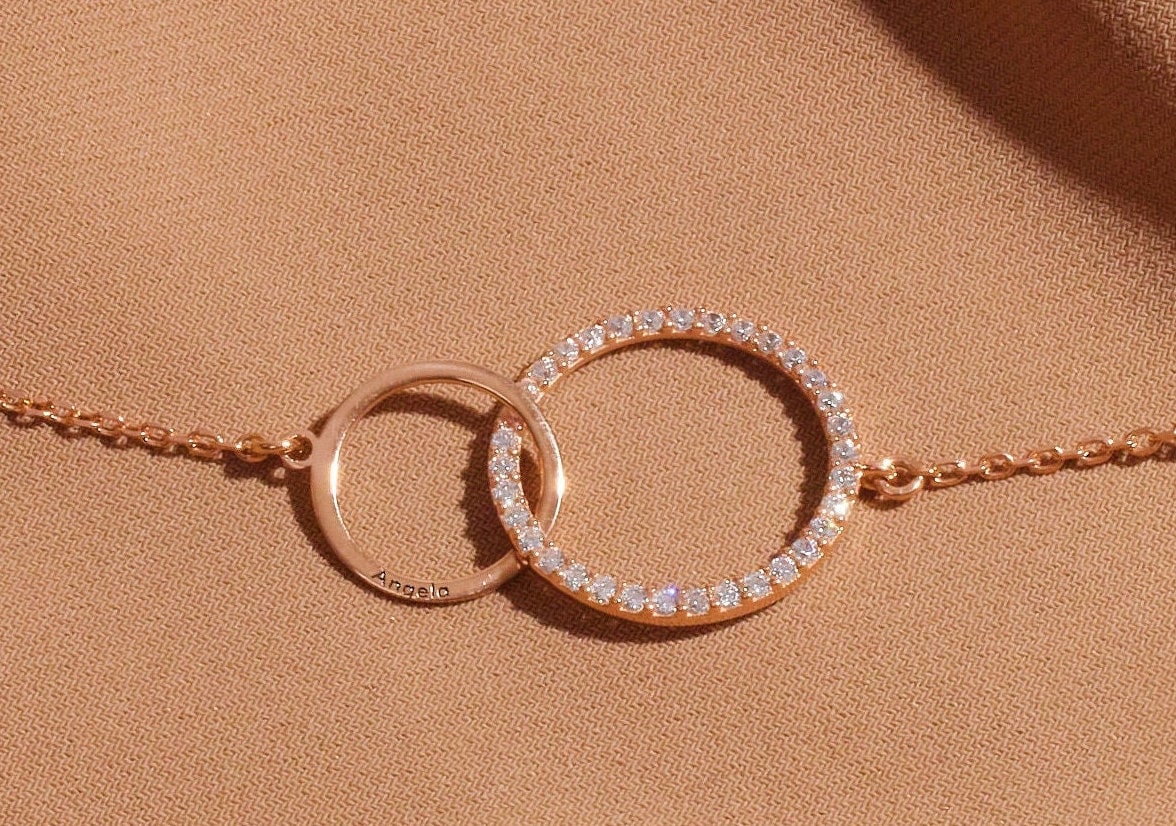 Infinity Link Bracelet with Diamonds