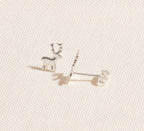 Deerly Loved Sterling Silver Stud Earrings – Festive Reindeer Charm