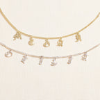 Personalized Name Necklace in Gothic Design Style