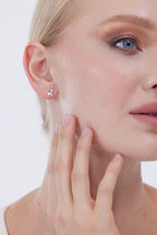 Deerly Loved Sterling Silver Stud Earrings – Festive Reindeer Charm