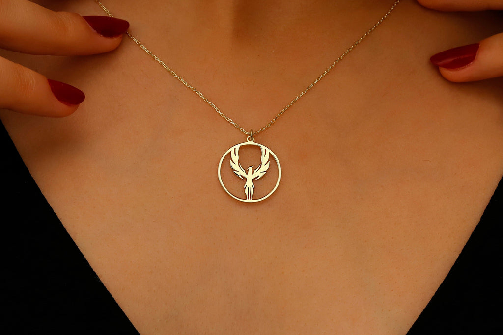 Firebird Jewelry Sterling Silver Phoenix Necklace | Handmade Charm of Transformation