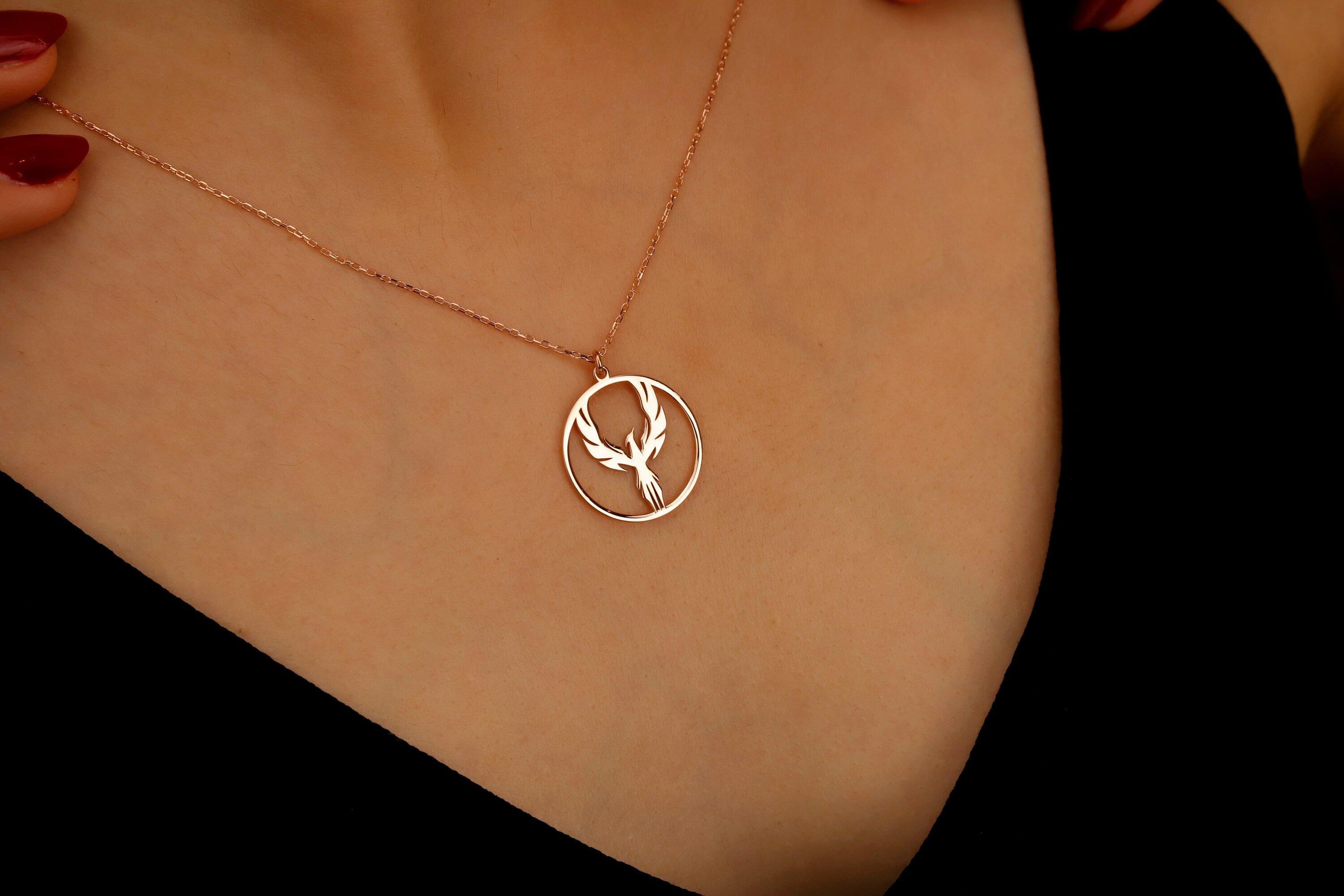 Firebird Jewelry Sterling Silver Phoenix Necklace | Handmade Charm of Transformation