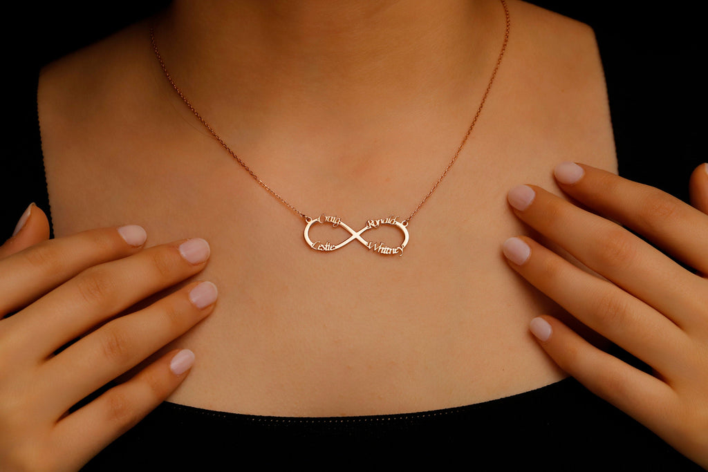Infinity Name Necklace by SilverGoldandRose