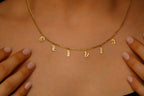 Personalized Name Necklace in Gothic Design Style