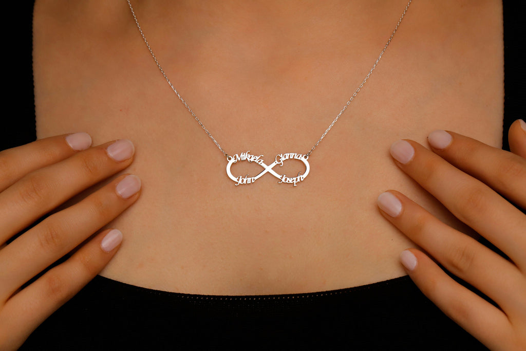 Infinity Name Necklace by SilverGoldandRose