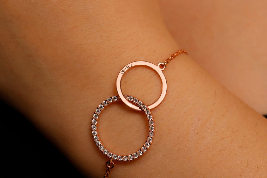 Infinity Link Bracelet with Diamonds