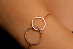 Infinity Link Bracelet with Diamonds