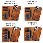 Casper Leather iPhone 15 Series Wallet Case