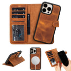TORONATA Casper detachable leather wallet case for iPhone 15.