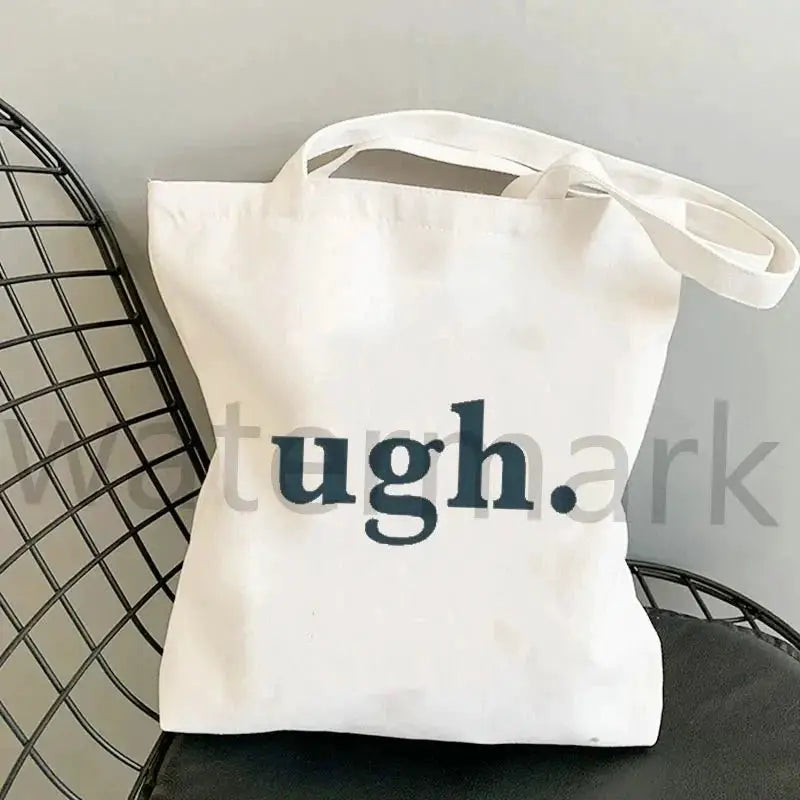 Kpop tote bag canvas shopper in white with two handles