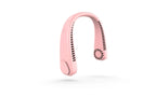 Hanging neck fan Stevvex, pink bladeless wearable USB rechargeable personal mini fan