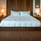 Cooling Comforter Set – Temperature-Regulating Eucalyptus Silk Comforter & Pillow Shams
