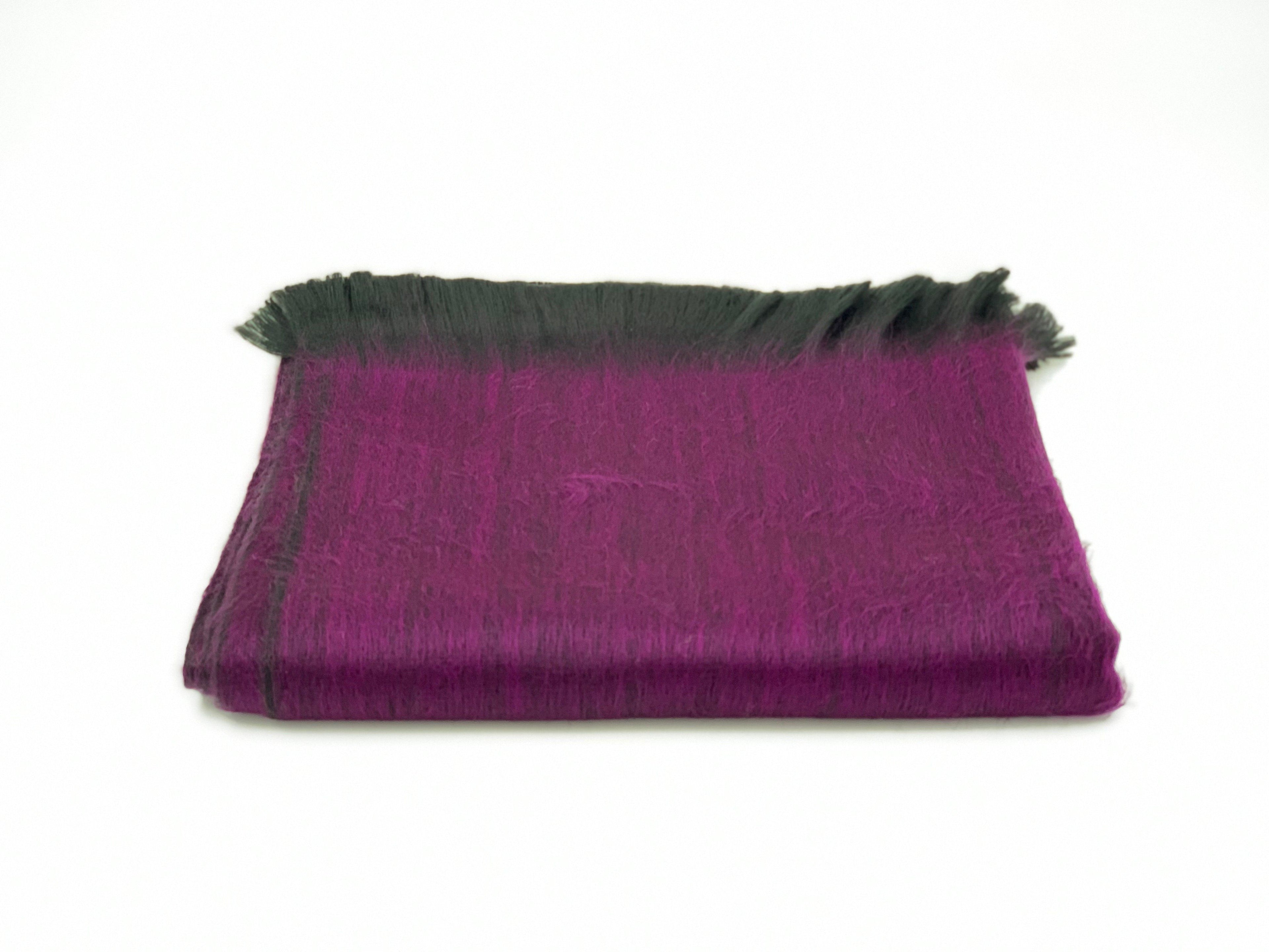 Aubergine Timeless Accent alpaca shawl.