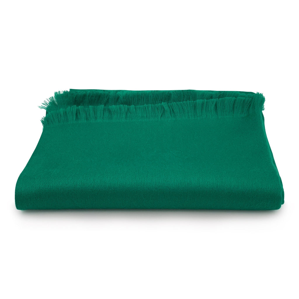 Shamrock green Timeless Accent alpaca shawl.