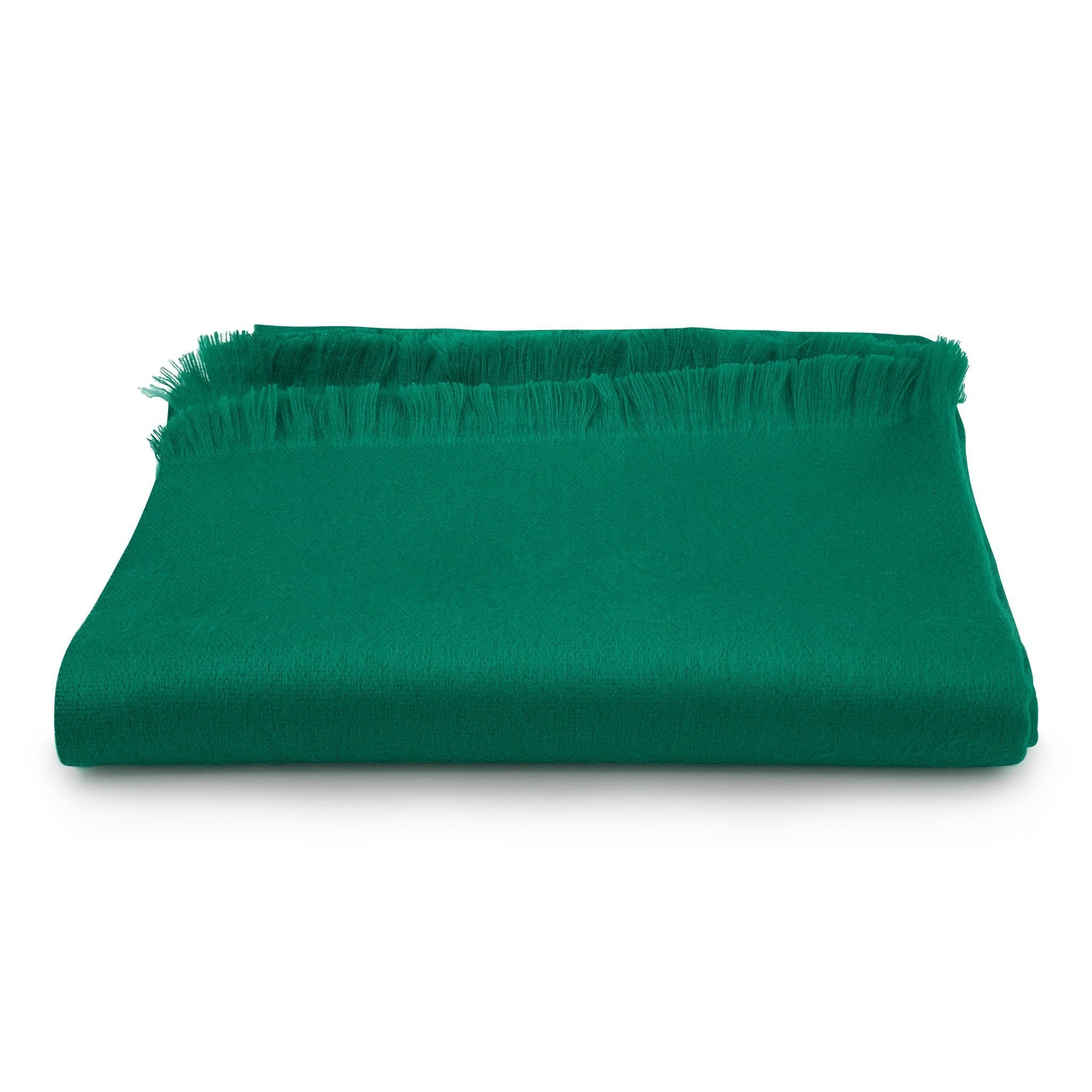 Shamrock green Timeless Accent alpaca shawl.