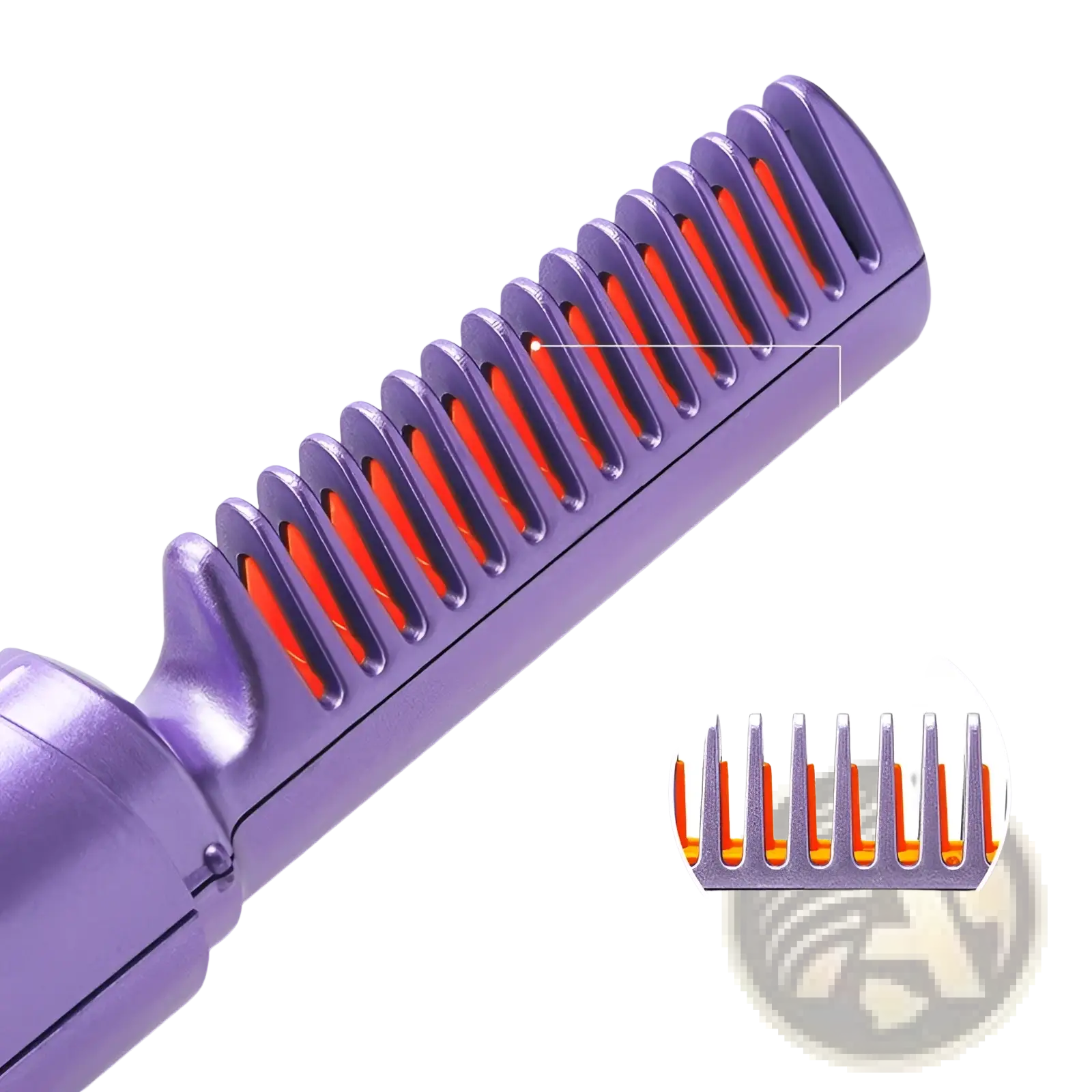 Wireless Hair Straightener Brush Portable Ceramic Comb