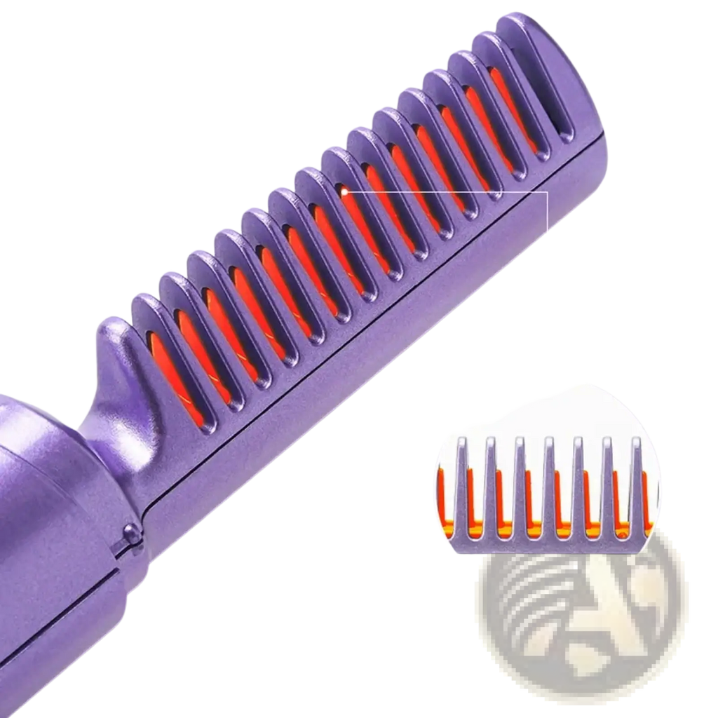 Wireless Hair Straightener Brush Portable Ceramic Comb