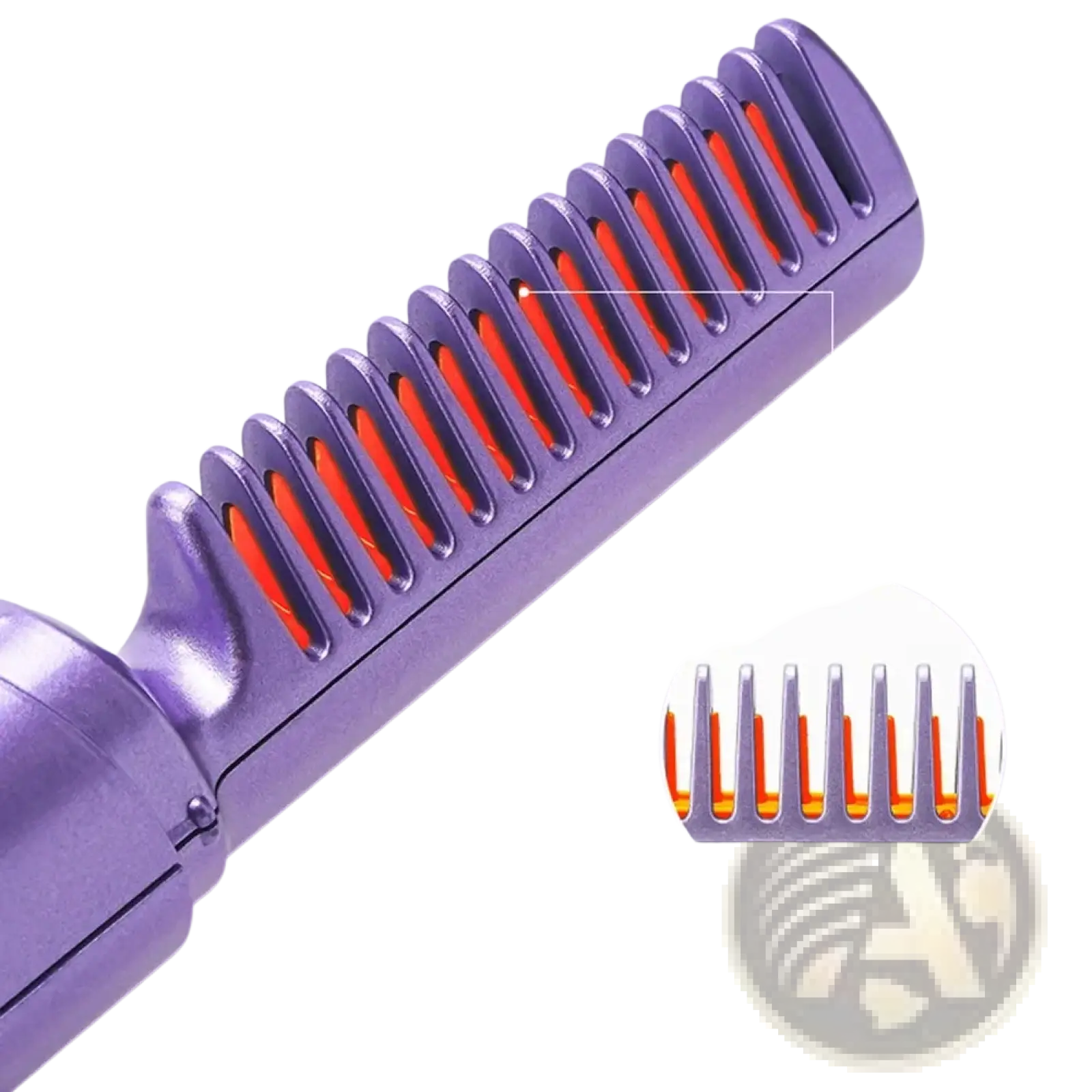 Wireless Hair Straightener Brush Portable Ceramic Comb