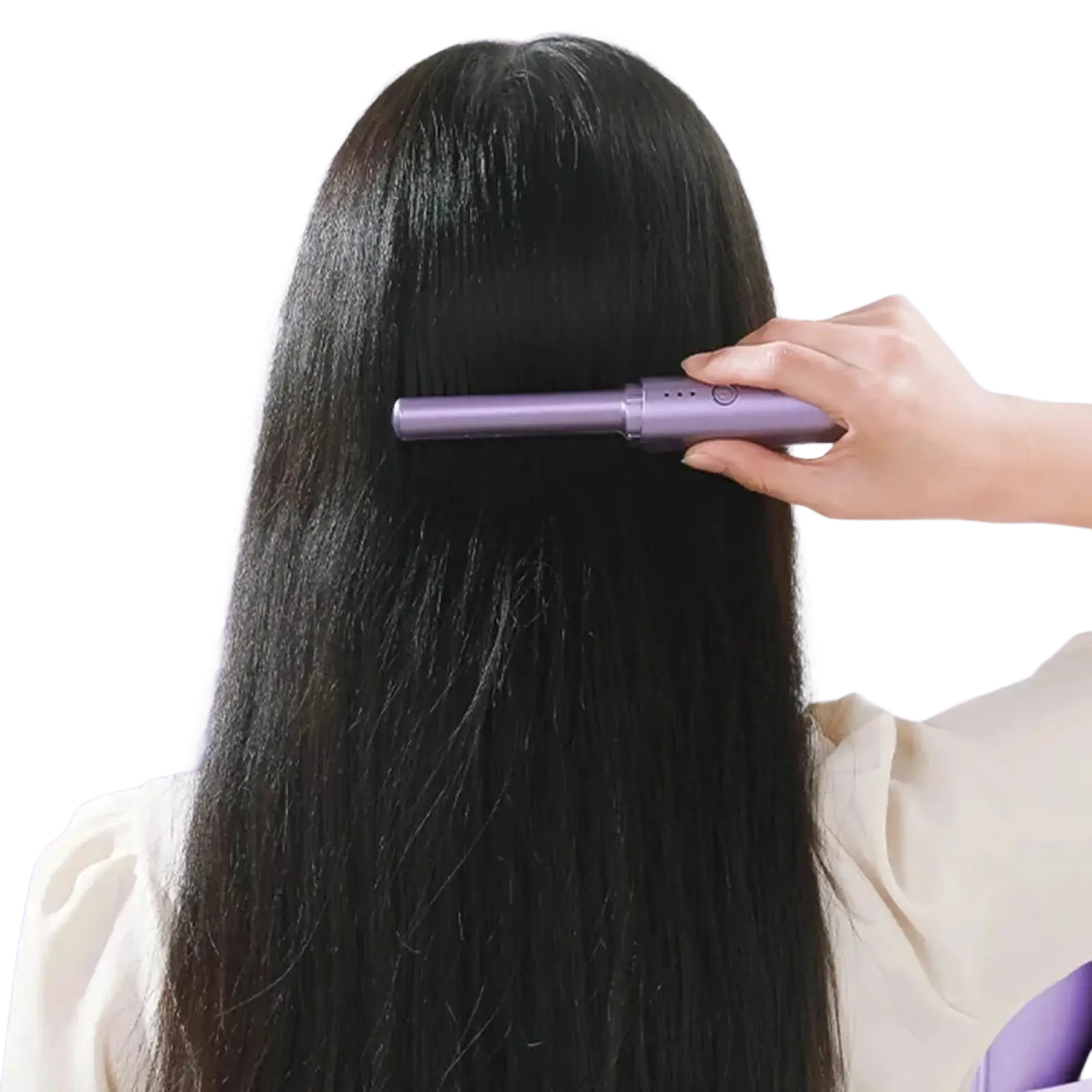 Wireless Hair Straightener Brush Portable Ceramic Comb