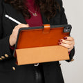 Tan Worland genuine leather case for iPad Pro 11-inch M4.